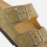 Scholl - Josephine - Slipper - Khaki - Suède - Rubber