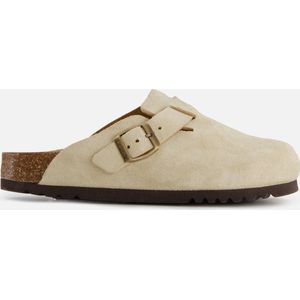 Scholl - Fae - Damesslippers - Beige - Suède - Ergonomisch Voetbed