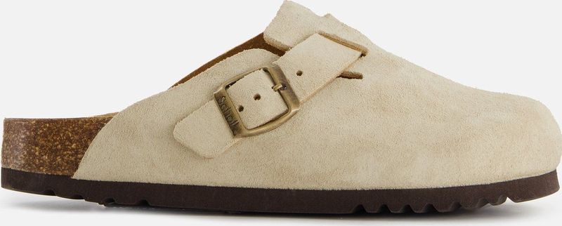 Scholl - Fae - Damesslippers - Beige - Suède - Ergonomisch Voetbed