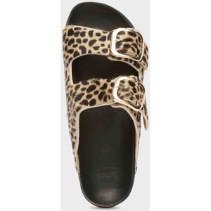 Scholl - Noelle Printed Leather - Slipper - Leopard - Leer