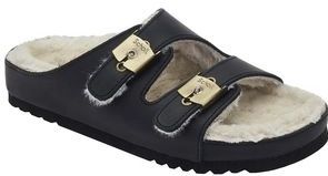 Medische Klomp Scholl Women Kim Leather Black-Schoenmaat 41