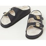 Scholl - Kim - Medische Klomp - Zwart - Leer