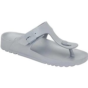 Scholl Bahia Flip Flop voor dames, Zilver, 42 EU