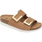 Scholl - Monterey 2 Straps - Slipper - Cognac - Leer