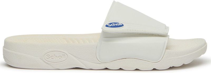 Scholl - Nautilus - Slipper - Wit - 100% PVC - Klittenbandsluiting