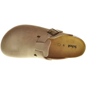 Scholl - Olivier - Clogs - Donker Beige - Leder - Suede Leder