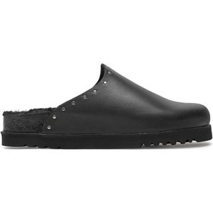 Klomp Scholl Women Fae Studs Leather Black-Schoenmaat 35