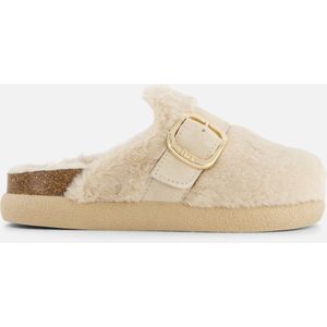 Scholl Pantoffels beige Imitatiebont