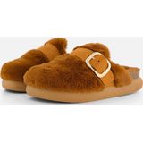 Scholl Pantoffels Cognac Imitatiebont - Dames