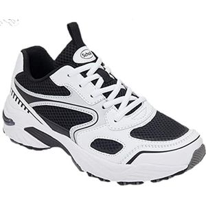 Scholl Sprinter Plus Damessneakers, Wit Zwart, 40 EU