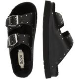 Scholl - Pescura Robin - Slipper - Zwart - Leer - Met Studs