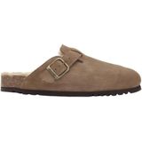 Klomp Scholl Men Olivier F New Suede Sa Mens Dark Beige-Schoenmaat 39
