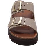 Scholl - Beatriz - Slipper - Taupe - Leer - Met Verstelbare Gespsluiting