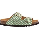 Scholl - Noelle - Slipper - Groen - 100% Raffia - 100% Microfiber Voering