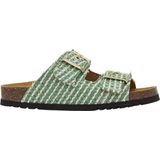 Scholl - Noelle - Slipper - Groen - 100% Raffia - 100% Microfiber Voering