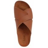 Scholl - Women Vivian - Slipper - Cognac - Synthetisch Leer - Echt Leer