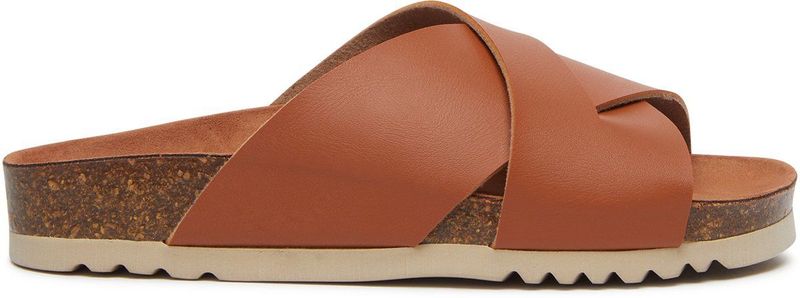Scholl - Women Vivian - Slipper - Cognac - Synthetisch Leer - Echt Leer