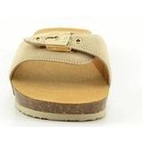 Scholl - Pescura Heel - Slipper - Off White - Suède Bovenwerk - Verstelbare Gespsluiting