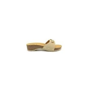 Scholl - Pescura Heel - Slipper - Off White - Suède - Verstelbare Gespsluiting