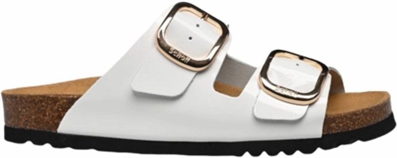 Scholl - Noelle - Slipper - Wit - Gepatenteerd Leer