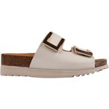 Scholl Ecru Monterey 2 Straps Leren Slippers