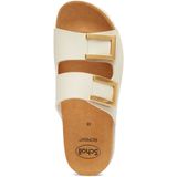 Scholl Ecru Monterey 2 Straps Leren Slippers