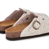 Scholl - Fae - Klomp - Beige - Vilt - Verstelbare Pasvorm