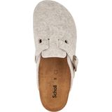Scholl - Fae - Klomp - Beige - Vilt - Verstelbare Pasvorm