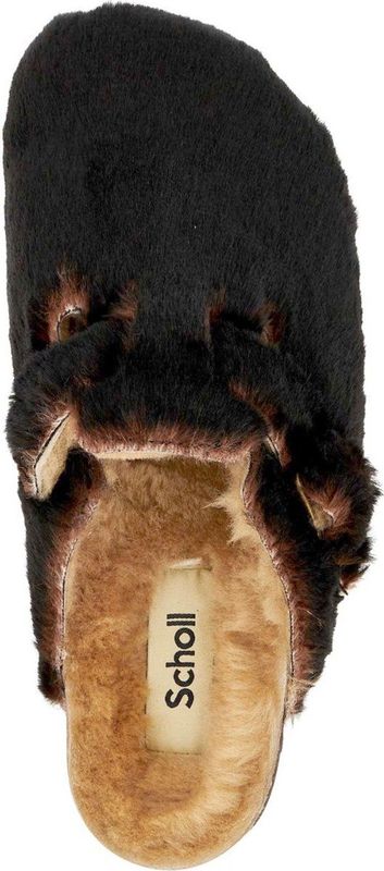 Klomp Scholl Women Fae New F Synthetic Fur Chocolate-Schoenmaat 37