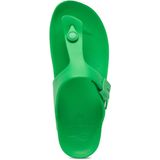 Scholl - Bahia - Slipper - Groen - Bioprint - Verstelbare Pasvorm