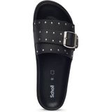 Scholl - Joyce - Slipper - Zwart - Leer - Studdetails