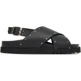 Scholl - Dalia - Sandaal - Zwart - Leer - Met Studs