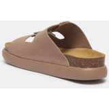 Scholl - Women Noelle Chunky Suede Q - Slipper - Dark Beige - Suède