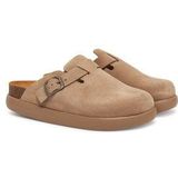 Scholl - Fae Chunky Suede Q - Klomp - Donkerbeige - Suède
