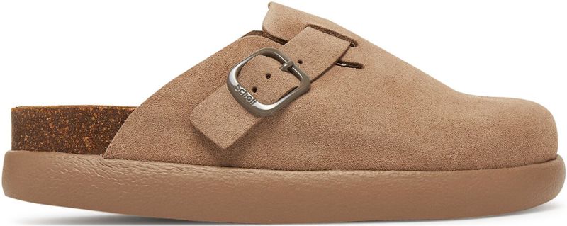 Scholl - Fae Chunky Suede Q - Klomp - Donkerbeige - Suède