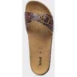 Scholl - Estelle - Slipper - Bruin - Synthetisch - Pythonpatroon