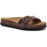 Scholl - Estelle - Slipper - Bruin - Synthetisch - Pythonpatroon