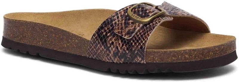 Scholl - Estelle - Slipper - Bruin - Synthetisch - Pythonpatroon