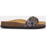 Scholl - Estelle - Slipper - Beige - Synthetisch - Python Patroon