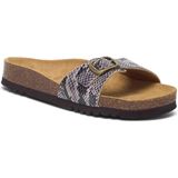 Scholl - Estelle - Slipper - Beige - Synthetisch - Python Patroon