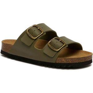 Scholl - Josephine C - Slippers - Khaki - Kurk/Rubber