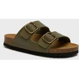 Scholl - Josephine C - Slipper - Khaki - Softstep Voetbed - Verstelbare Banden