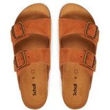 Scholl - Josephine - Slipper - Cognac - Suède - Verstelbare Banden