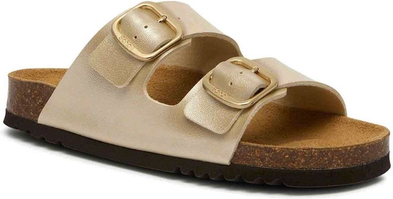 Scholl - Josephine - Slipper - Licht Goud - Kurk en Rubber