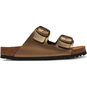 Scholl - Josephine - Slipper - Metaal - Bruin - Softstep Voetbed