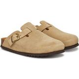 Scholl - Fae Suede Klomp - Beige - Suède - Comfortabele Draagervaring