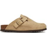 Scholl - Fae Suede Klomp - Beige - Suède - Comfortabele Draagervaring