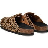 Scholl - Fae Pony Leather Leopard - Klomp - Luipaardprint - Suède Binnenzool
