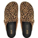 Scholl - Fae Pony Leather Leopard - Klomp - Luipaardprint - Suède Binnenzool