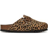 Scholl - Fae Pony Leather Leopard - Klomp - Luipaardprint - Suède Binnenzool